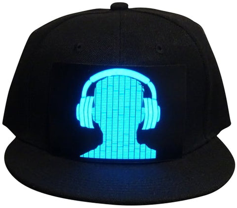 Lit LED Hat - Headphones